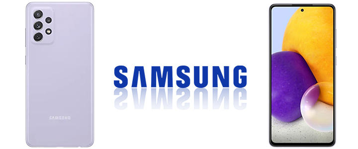 Смартфон Samsung GALAXY A72, 128GB, 6 GB RAM, 6.7 инча, 64.0 MP + 8.0 MP + 12.0 MP + 2.0 MP + 32.0 MP Selfie, Dual SIM, Лилав, SM-A725FLVDEUE