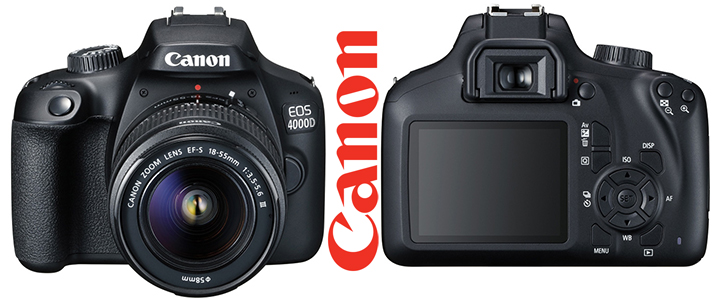 Огледално-рефлексен фотоапарат Canon EOS 4000D, Black + EF-s 18-55 mm, DC III, Черен, 3011C018AA