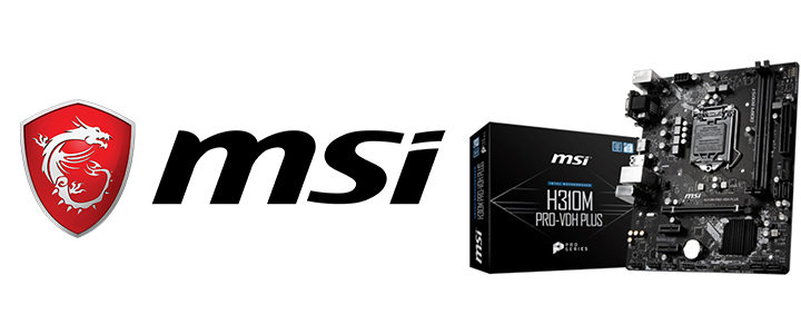 Дънна платка MSI H310M PRO-VDH PLUS, H310M, LGA1151, DDR4, PCI-E, 4x SATA 6Gb/s, 4x USB 3.1 Gen1, m-ATX