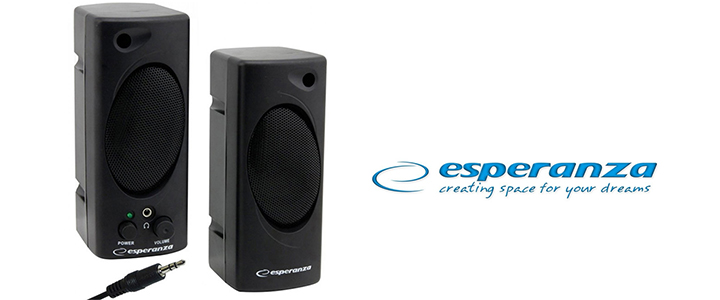 Тонколонки Esperanza Stereo Speakers 2.0 TEMPO, Черен, EP109