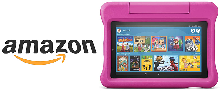 Таблет Amazon Fire 7 Kids Edition, 7-инчов дисплей, 16 GB, Розов калъф, Подходящ за деца