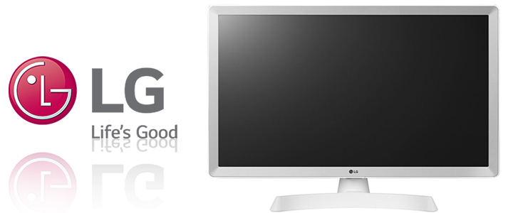 Монитор LG 24TL510S-WZ, 23.6 инча, WVA, LED non Glare, Smart webOS 3.5, TV Tuner DVB-T2/C /S2, 1000:1, Бял, 24TL510S-WZ