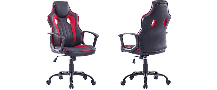 Геймърски стол Xmart XGC-202R, Черен с червено, XGC-202R
