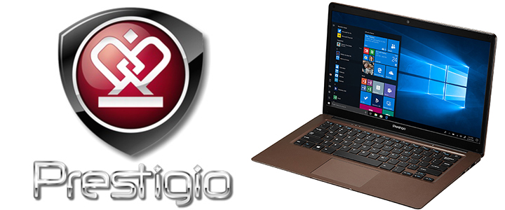Лаптоп Prestigio SmartBook 141 C3, 14.1 инча, Win. 10 Home Eng., Quad Core Intel Atom Z8350, 2GB, 64GB Flash, Кафяв, PSB141C03BGH_DB