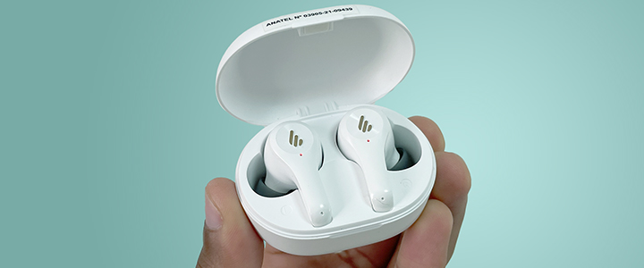 Безжични Bluetooth слушалки Edifier TWS X5, двойни микрофони, време за възпроизвеждане до 21 часа, водоустойчиви и прахоустойчиви, ергономични - подходящи за спорт, Бял