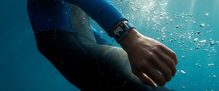 Смарт часовник Apple Watch Series 7, 45mm, GPS, 32GB, водоустойчив и прахоустойчив, NFC, Bluetooth, Wi-Fi, Син, MKN83BS/A