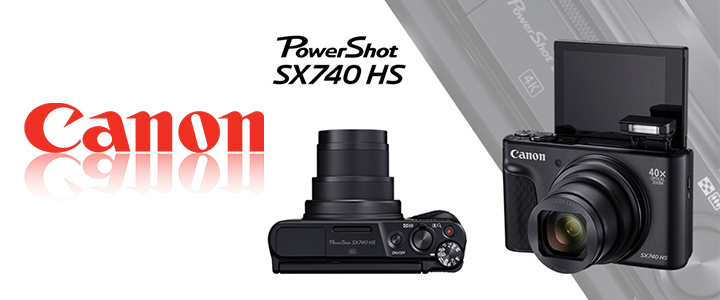 Цифров фотоапарат Canon PowerShot SX740 HS, 20.3 MP, 1/2.3 CMOS, 40x оптично увеличение, USB, HDMI, Wi-Fi, GPS, Черен, 2955C002AA