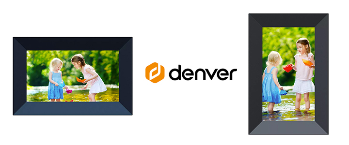 Цифрова фоторамка Denver PFF-726, 7 инча, IPS сензорен екран (1024x600), Wi-Fi, 16GB, Черен, PFF-726BLACK