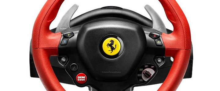 THRUSTMASTER Racing Wheel Ferrari 458 Spider за XBOXONE/PC. Червен волан. Още оферти на Mallbg.